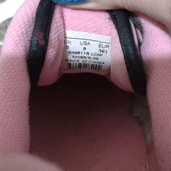 K-Swiss White With Pink and Black Stripes Sneakers Size Women's 8 - Picture 10 of 10